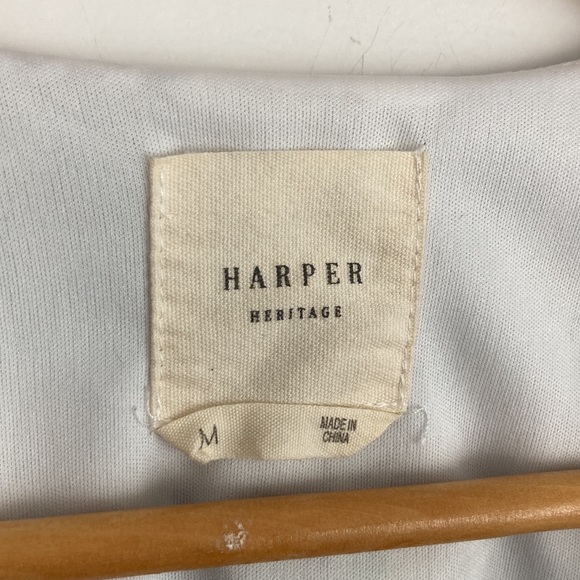 Harper Heritage| Off-white Patterned Wrap Dress sz M - Picture 4 of 8